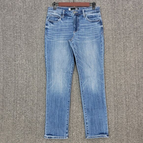 KUT from The Kloth Jeans Womens 6L Blue Reese Straight Leg Mid Rise KP384MG4L - Picture 1 of 14